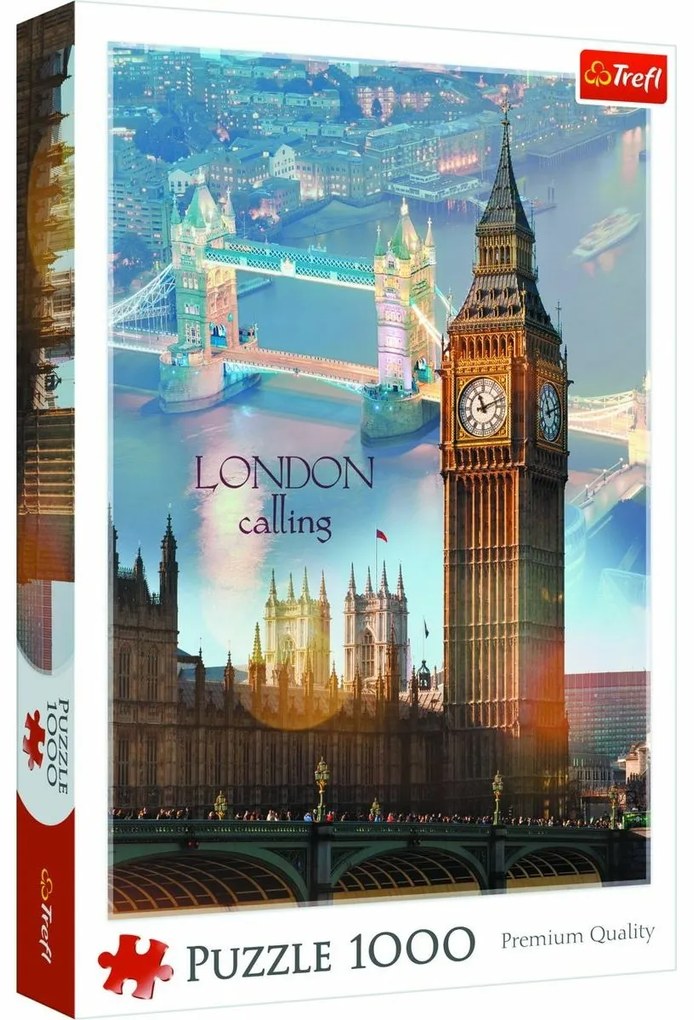 Puzzle Londýn o súmraku, 1000 dielikov, 48x68,3 cm v krabici 27x40x6 cm