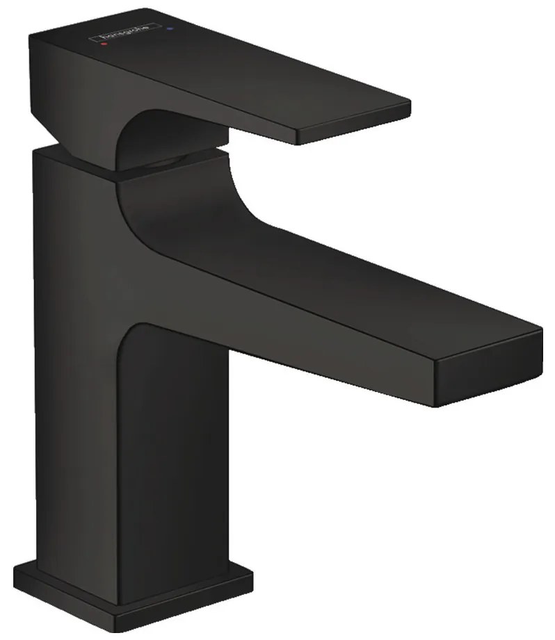 Hansgrohe Metropol, umývadlová batéria 100 s výpustom Push-Open, čierna matná, HAN-32500670
