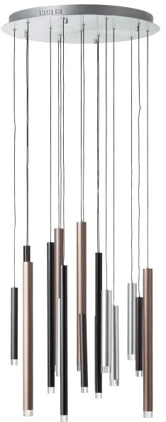 Brilliant -LED stmievateľný luster na lanku CEMBALO LED/70W/230V chróm/čierna/hnedá