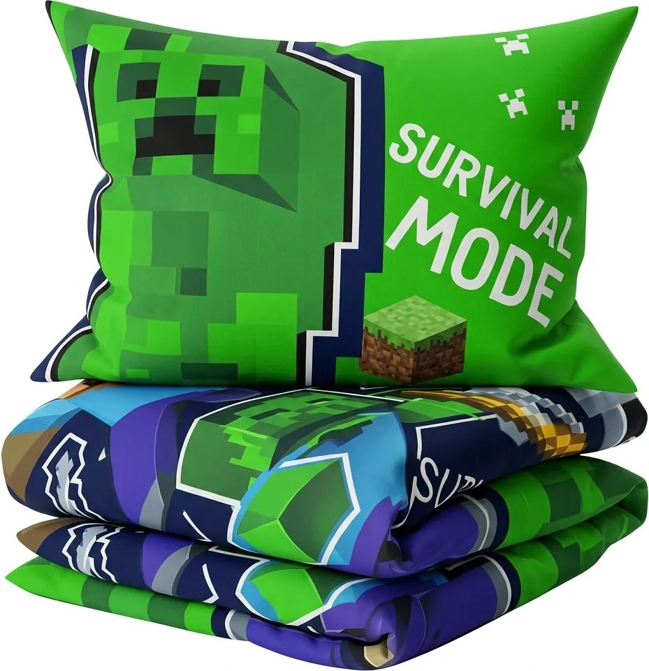Detské obliečky MINECRAFT MOOD farebné Rozmer obliečky: 70 x 80 cm | 140 x 200 cm