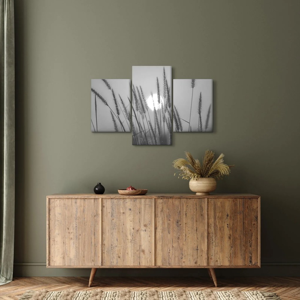 Obraz - Lúka pri západe slnka (90x60 cm)
