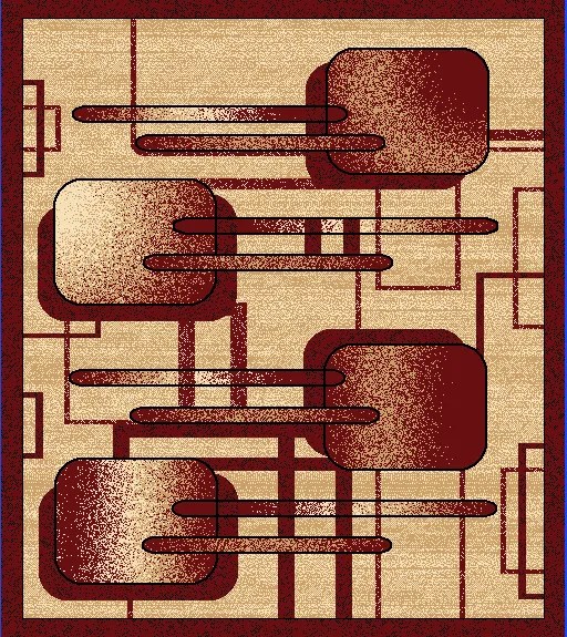 TA Koberec A403A ČERVENÝ ATLAS PP BLX Rozmer: 130x190 cm