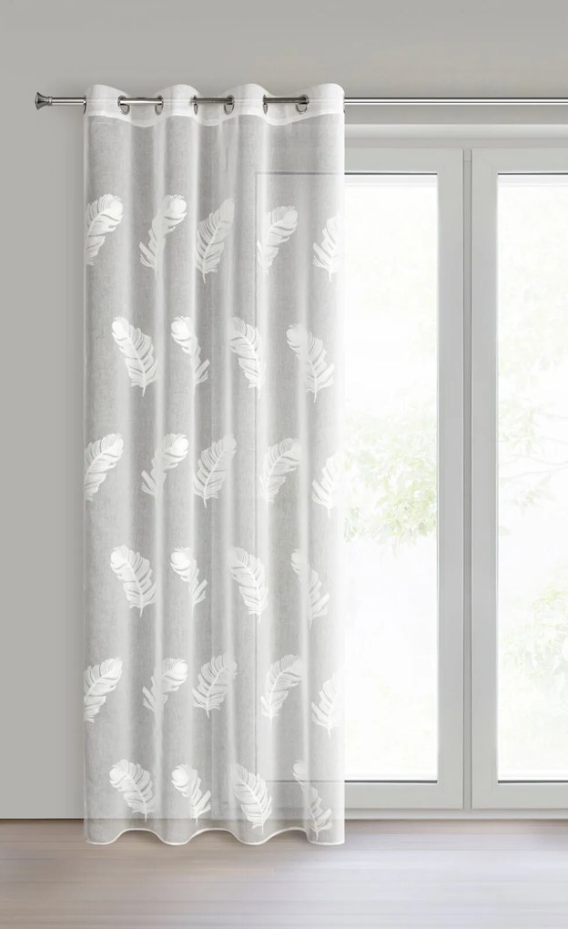 ZÁCLONA NA KRÚŽKOCH LIRENA 140X250 CM VZOROVANÁ