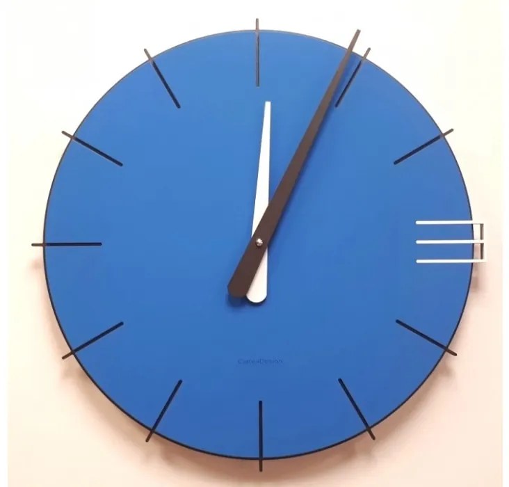 Designové hodiny 10-019 CalleaDesign Mike 42cm (více barevných verzí) Barva světle modrá klasik-74 - RAL5012