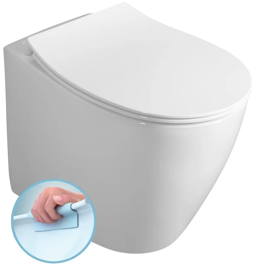 Isvea Isvea, SENTIMENTI WC misa stojaca, Rimless, 36x55cm spodný/zadný odpad, biela, 10SM10004SV