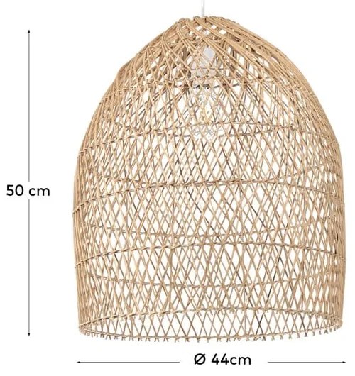 Ratanové tienidlo v prírodnej farbe ø 44 cm Domitila - Kave Home