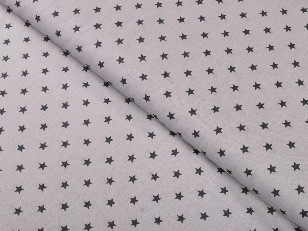 Biante Bavlnená obliečka na vankúš Sandra SA-311 Tmavo sivé hviezdičky na sivom 50 x 60 cm