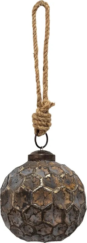 Medená antik sklenená ozdoba Coppen - Ø 7*7 cm