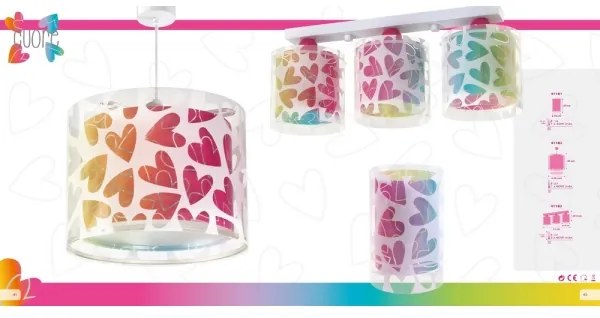 Dalber 41181 - Stolná lampa CUORE 1xE14/40W/230V