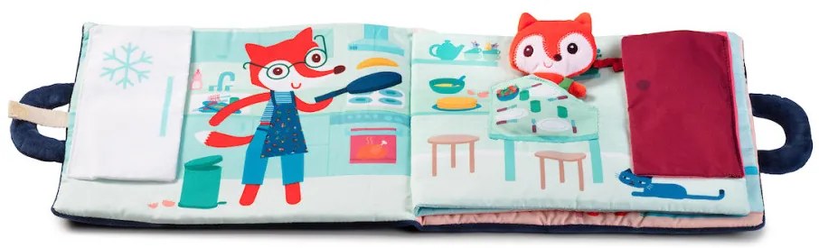 Lilliputiens - textilná didaktická knižka - Dobrú noc, líška Alice