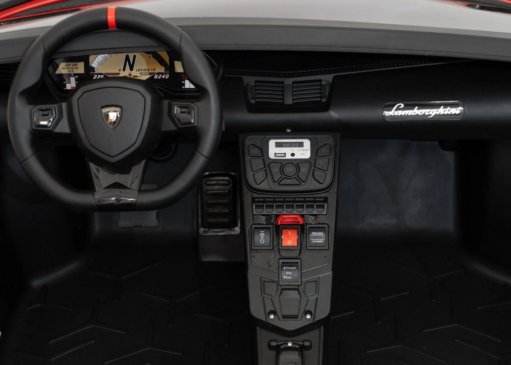 RAMIZ Elektrické autíčko Lamborghini Aventador SV 2x200W - dvojmiestne - červené -2X 200W - 24V/14Ah - 2023