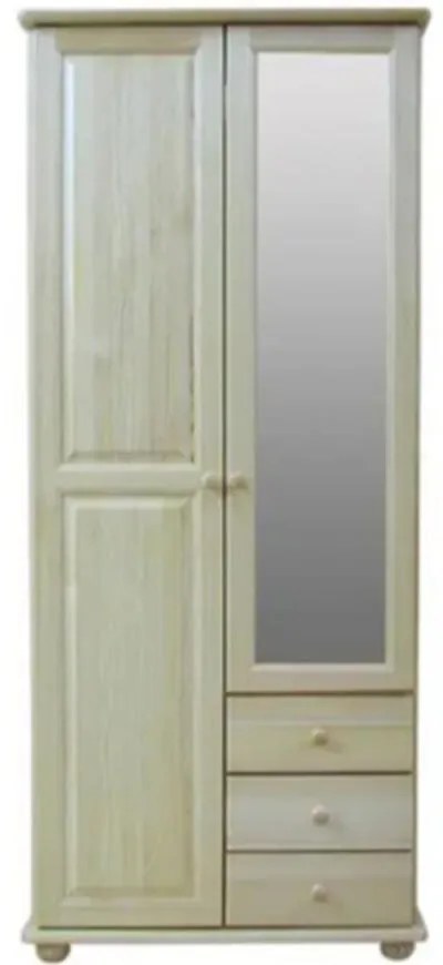 Skriňa 38B borovica 2D/3 + zrkadlo