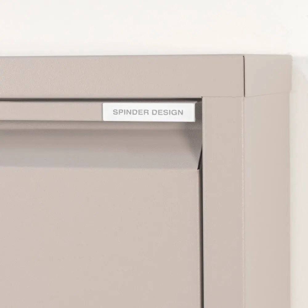 Taupe kovová výklopná skrinka na topánky 50x103x15 cm Billy – Spinder Design