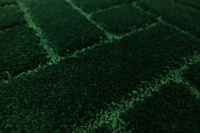 Kúpeľňový koberček Lotus fľaškovo zelený, tehla