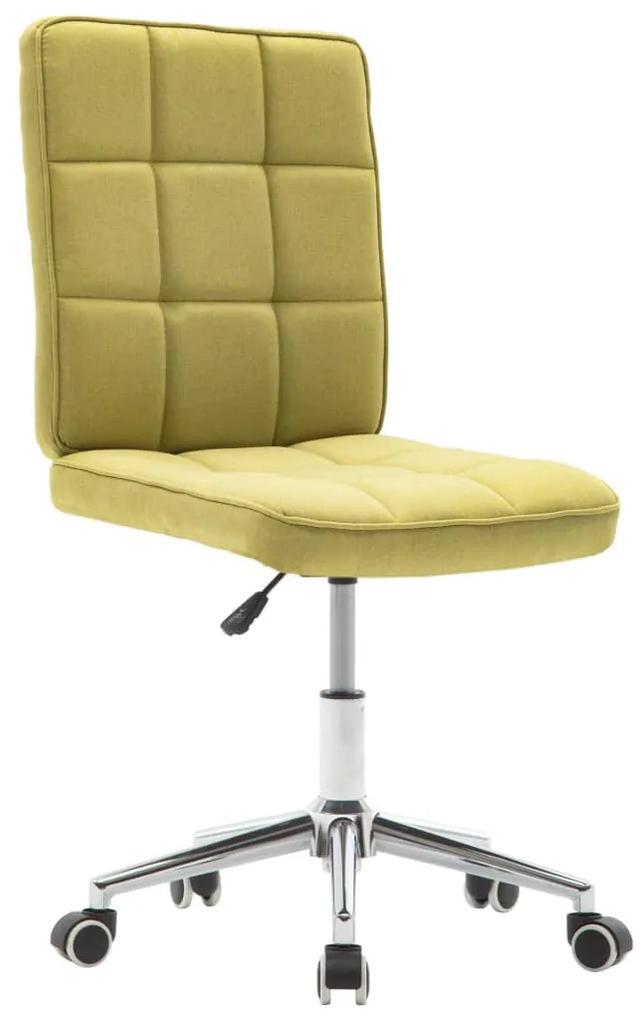 vidaXL Jedálenská stolička, zelená, látka