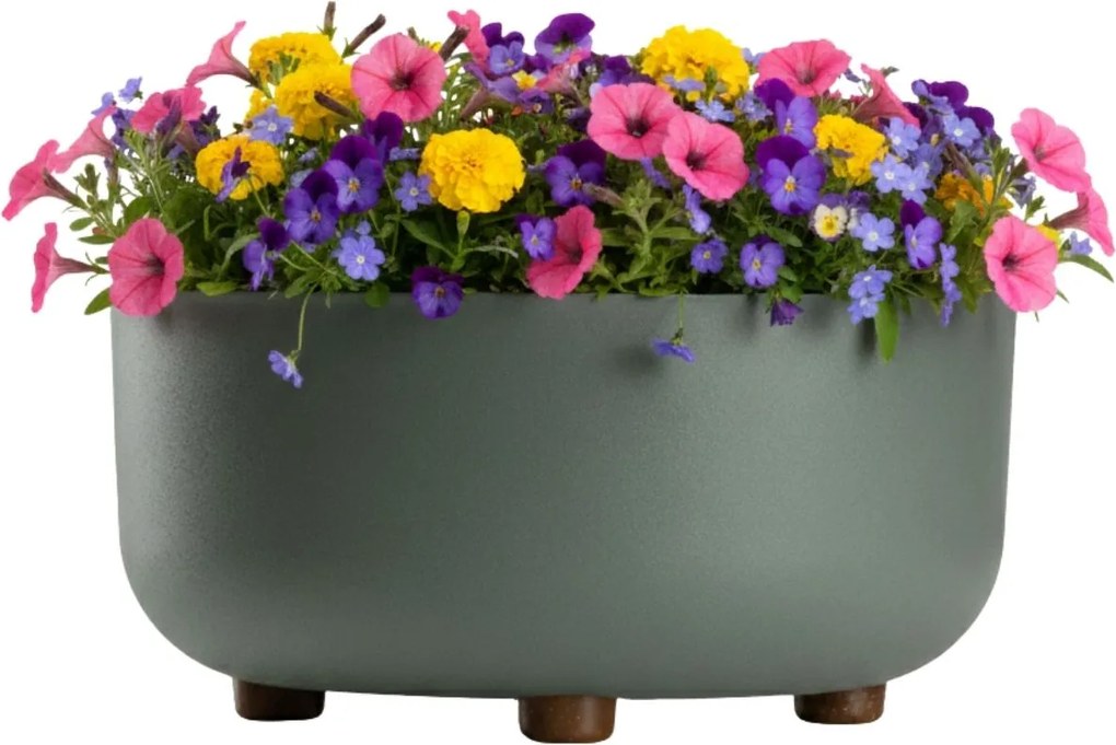 PLASTOVÝ KVETINÁČ TERRA 30X14,5 CM MÄTOVÁ