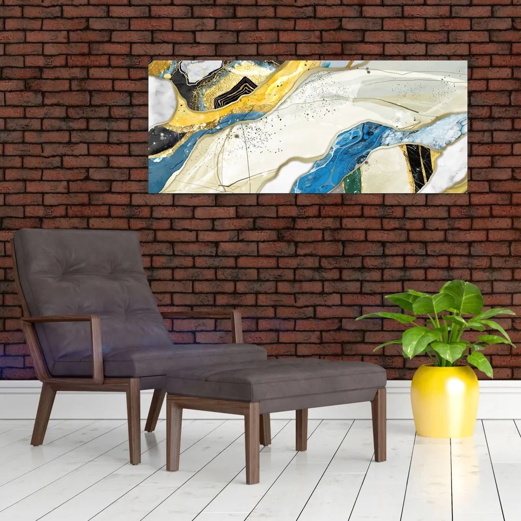 Obraz - Farebný mramor (120x50 cm)