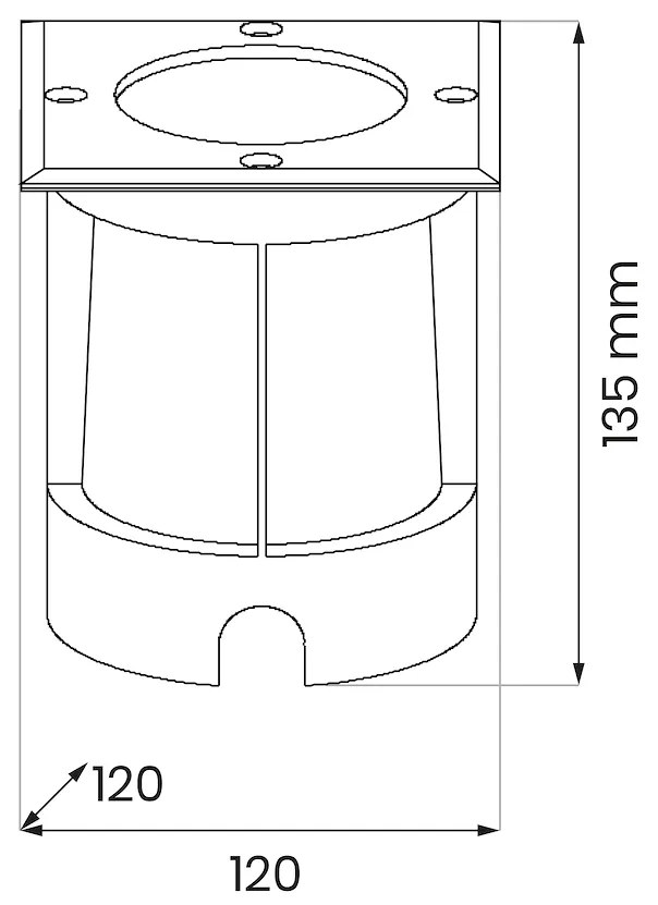 Ecolamp Exteriérové najazdové svietidlo Viale Square, 1x GU10