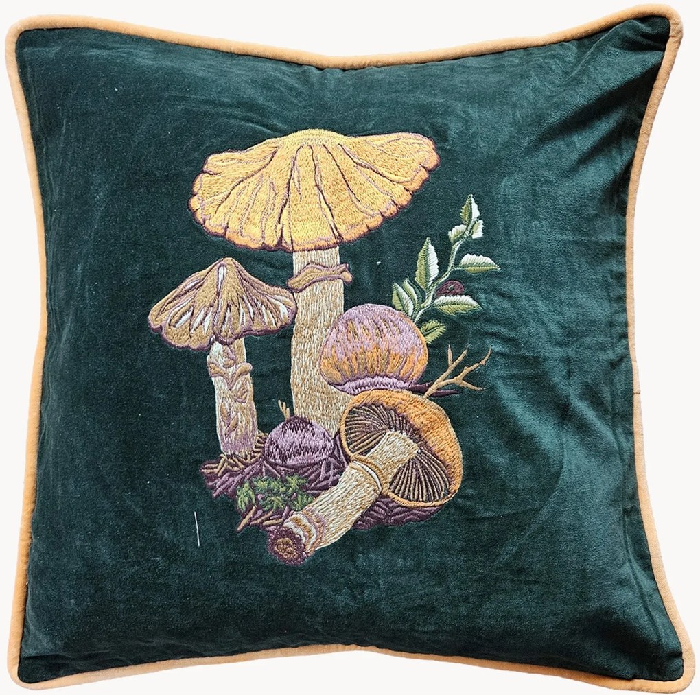 Zamatový poťah na vankúš Mushrooms