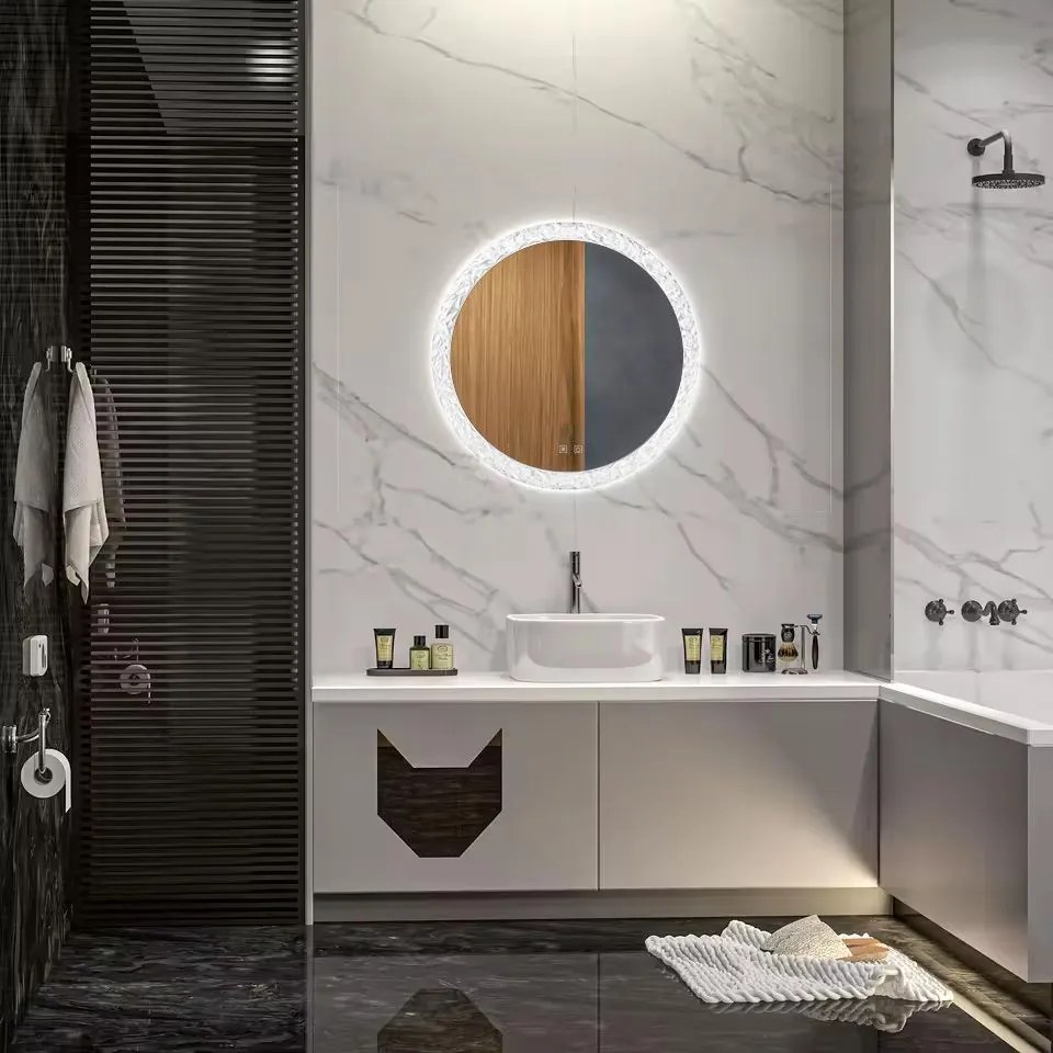 Tutumi Tutumi, LED krištáľové zrkadlo 60cm, model 107, HOM-02700