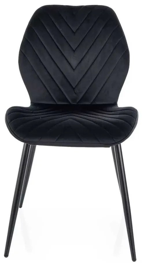 Jedálenská stolička Broda Velvet, čierna