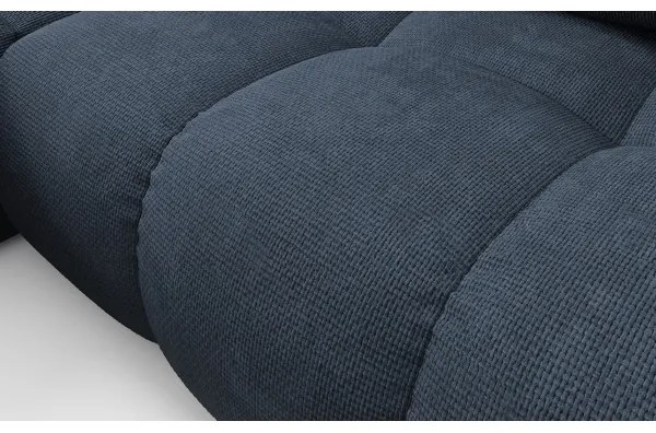 Raztegljiva kotna oblazinjena sedežna garnitura z odlagalnim prostorom v obliki črke L ALMADA, leva, modra