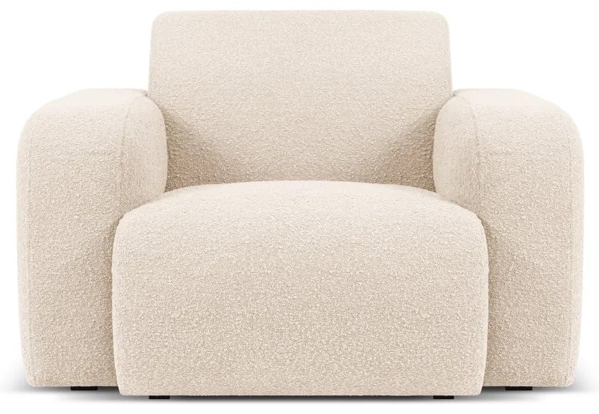 Béžové kreslo z textílie bouclé Molino – Micadoni Home