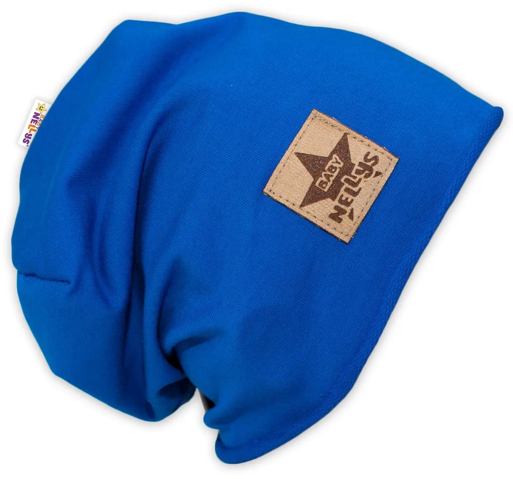 Bavlnená čiapočka Baby Nellys ® - tm. modrá 92/98 (18-36m)
