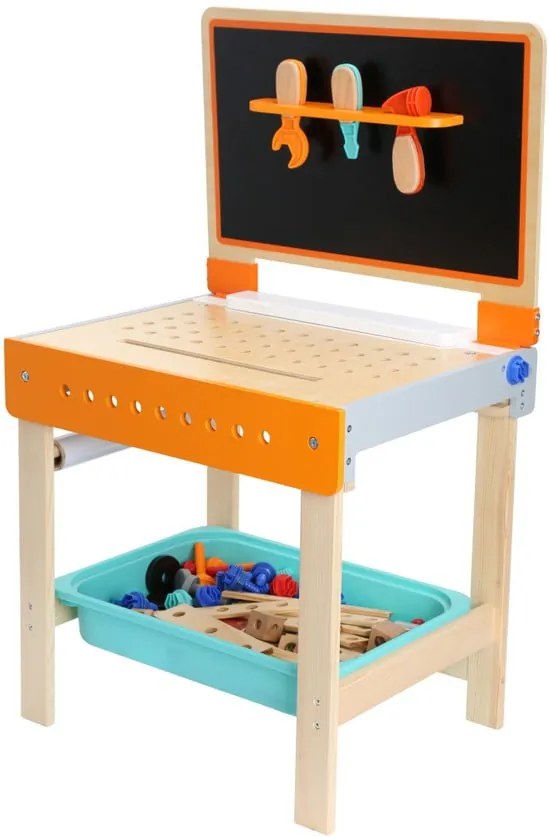 Set detského dreveného pracovného stola s kriedovou tabuľou Legler Workbench