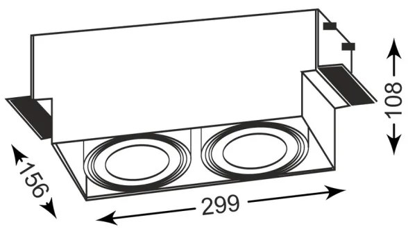 Zuma Line 94364-WH - Podhľadové svietidlo ONEON 2xGU10-AR111/15W/230V biela