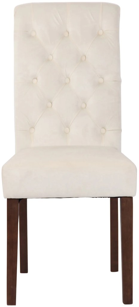 Jedálenská stolička Lisburn - zamat - Krémová