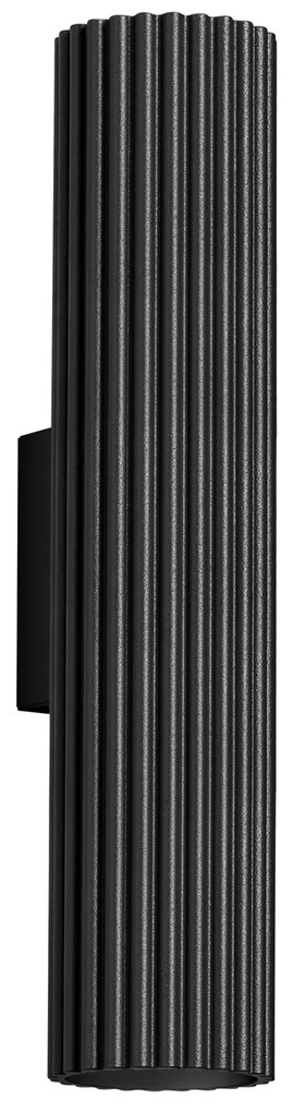 Nástenné svietidlo Karbon, 1x čierne kovové tienidlo, (30 cm)