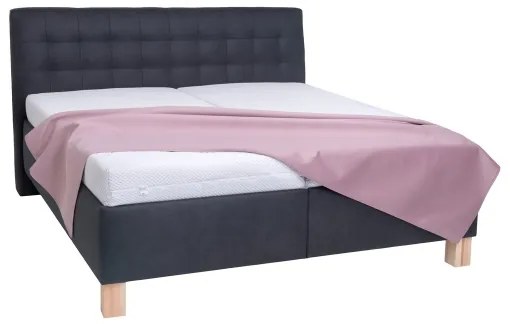 Čalúnená posteľ s úložným priestorom bez matraca VIOLET 160x200 cm antracit