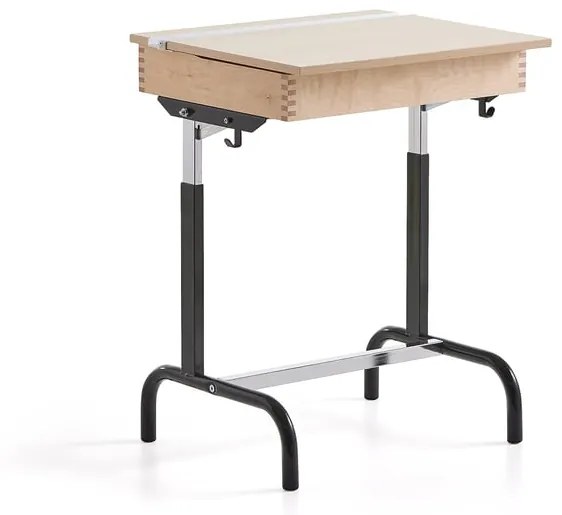 Školská lavica 188, vysokotlakový laminát, antracit/breza