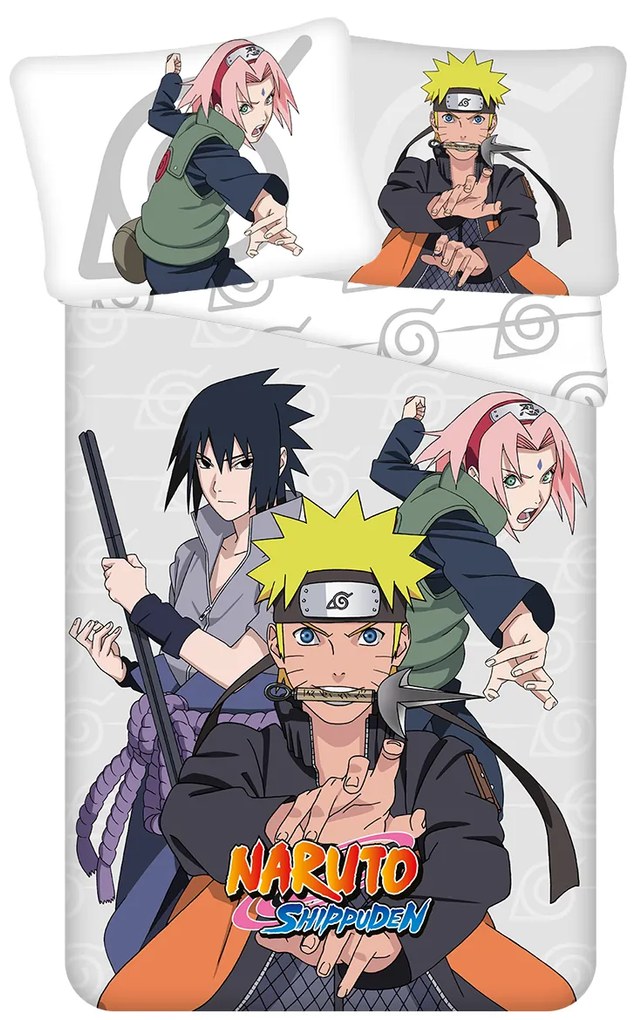 Jerry Fabrics Bavlnené obliečky 140x200 + 70x90 cm - Naruto
