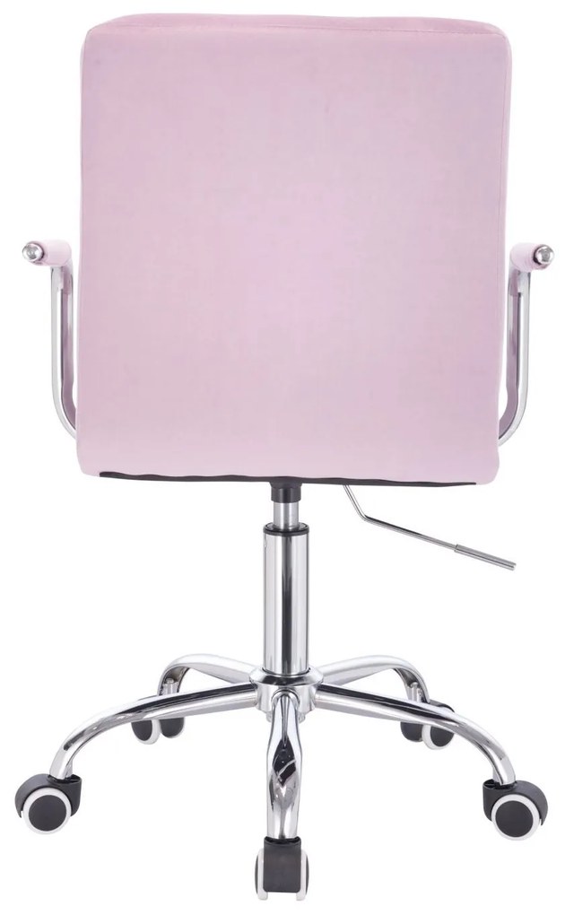 LuxuryForm DESIGN Stolička VERONA VELUR na striebornej podstave s kolieskami - levanduľa