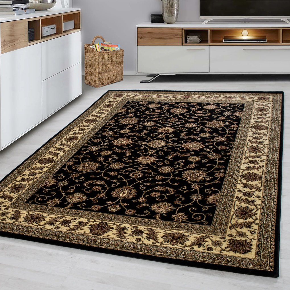 Ayyildiz 120x170 cm Kusový koberec Marrakesh 210 black, čierna, kancelária