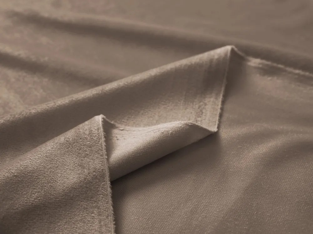 Biante Zamatový záves Velvet Prémium SVP-005 Svetlo hnedý - šírka 135 cm 135x160 cm