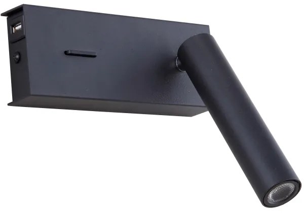 Zambelis H75 - LED Nástenné svietidlo LED/3W/230V USB čierna