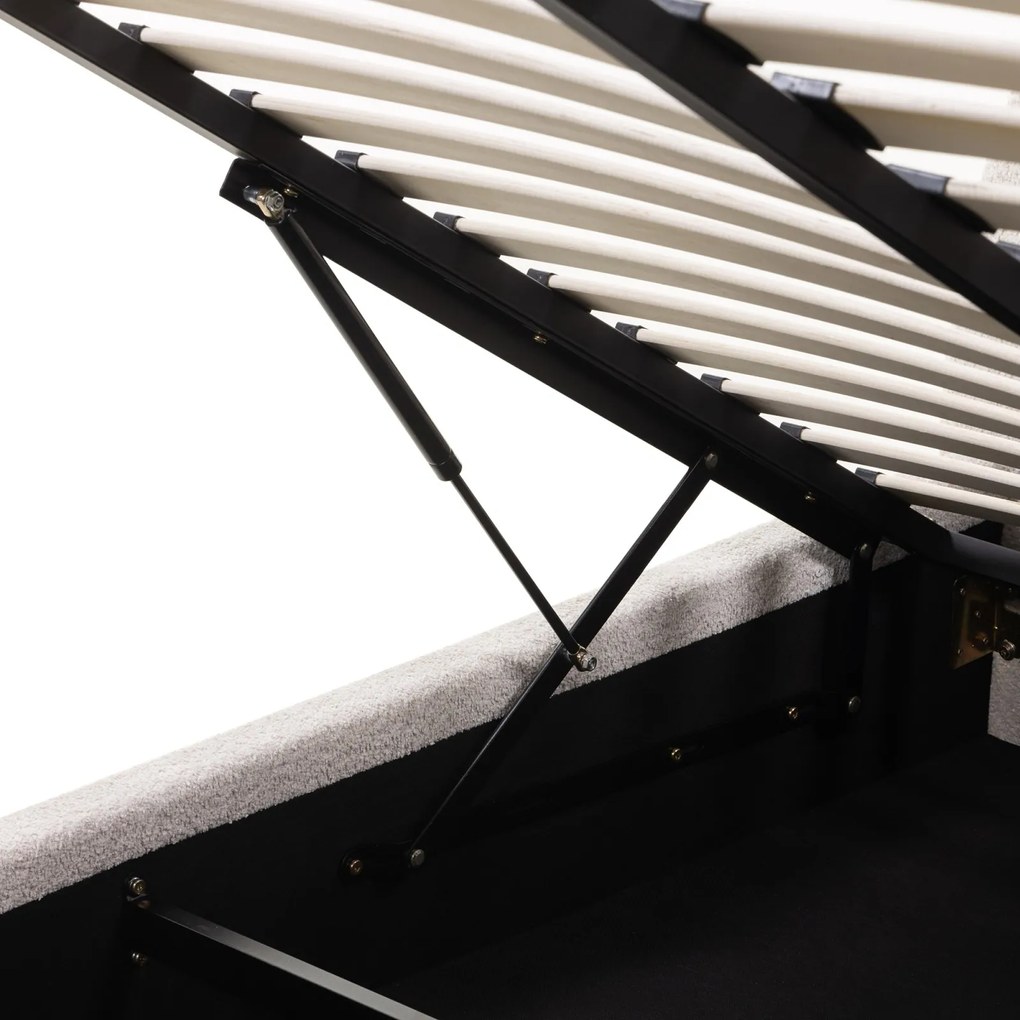 Čalúnená posteľ ORBI so zdvíhacím roštom 160x200 cm béžová