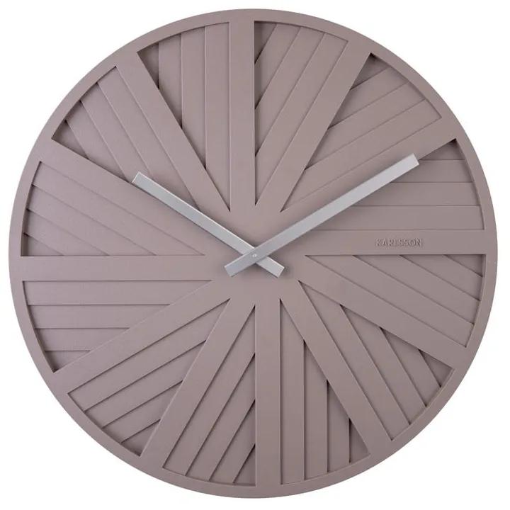 Sivé nástenné hodiny Karlsson Slides, ø 40 cm