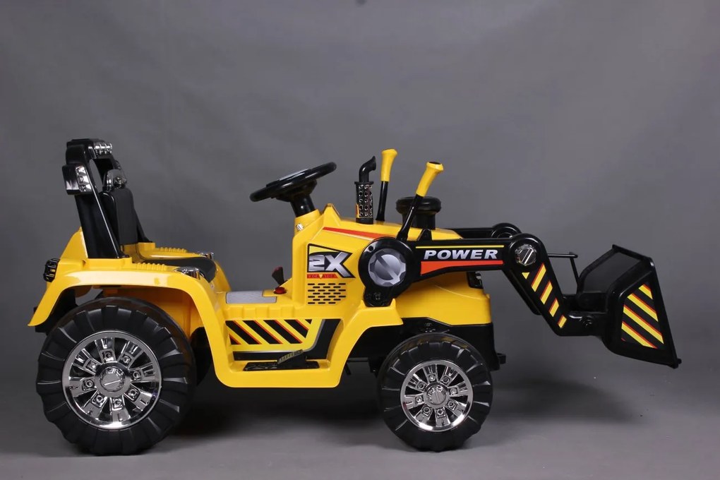 Detské elektrické autíčko BestBerg BBCC-40Y - nakladač / od 3 rokov / nosnosť 30 kg / žltá
