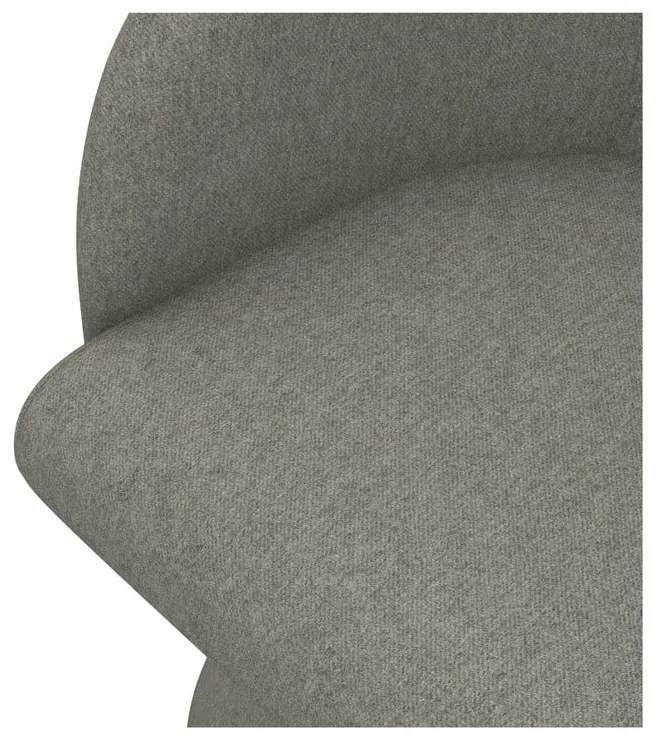 Sivé čalúnené jedálenské kreslo Kanoa – Makamii