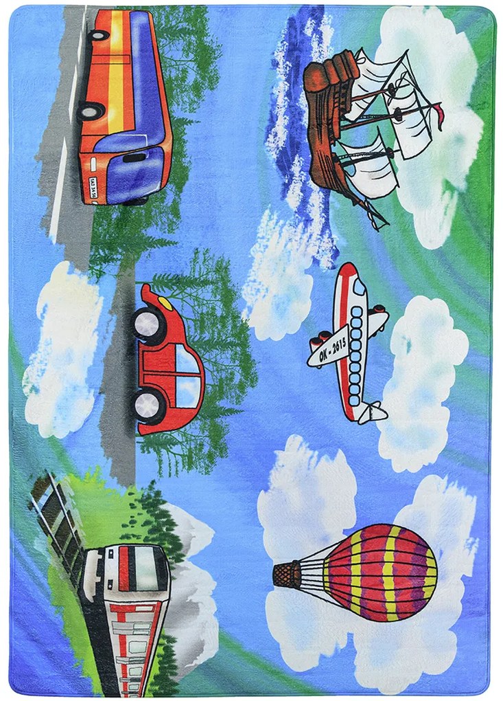 Koberce Breno Kusový koberec Chlapci, modrá, viacfarebná,110 x 160 cm