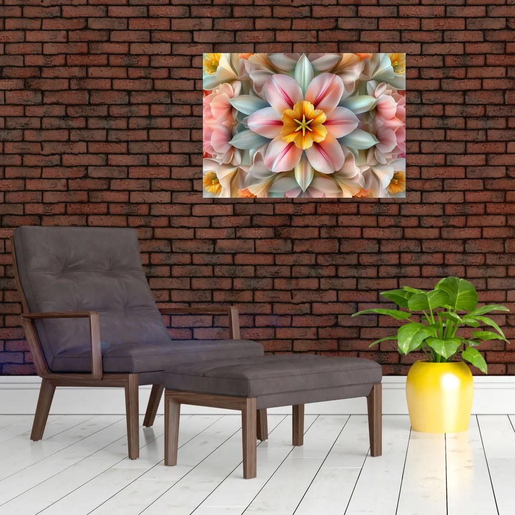 Obraz - Kaleidoskopický kvet (70x50 cm)