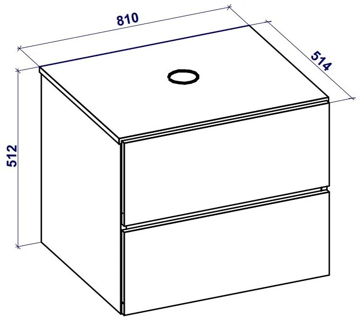 Kúpeľňová skrinka pod umývadlo Baleta S80 - antracit