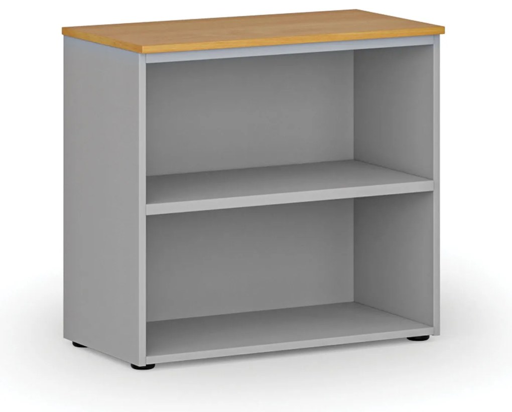 Kancelársky regál PRIMO GRAY, 800 x 420 x 740 mm, sivá/buk