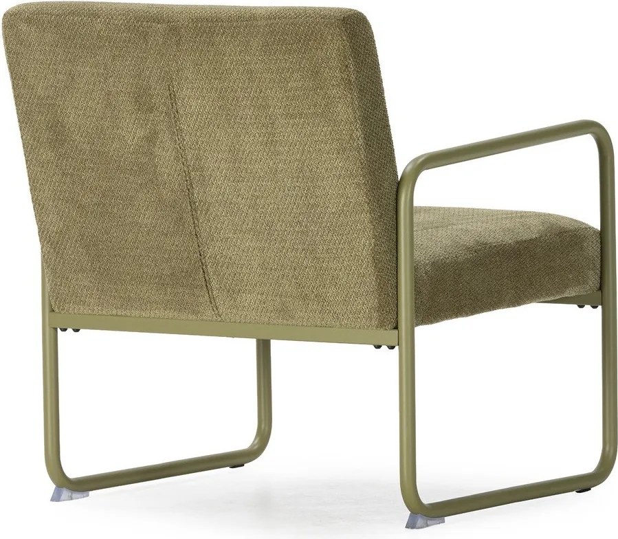 Zelené ženilkové kreslo Vince – MOME