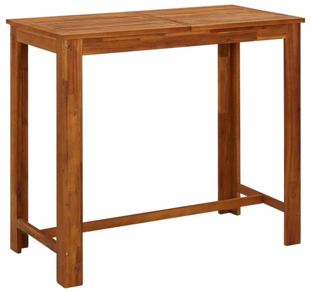 vidaXL Barový stolík, akáciový masív 120x60x105 cm