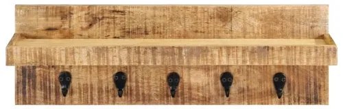 vidaXL Nástenný vešiak na kabáty 60x15x20 cm surový teakový masív-